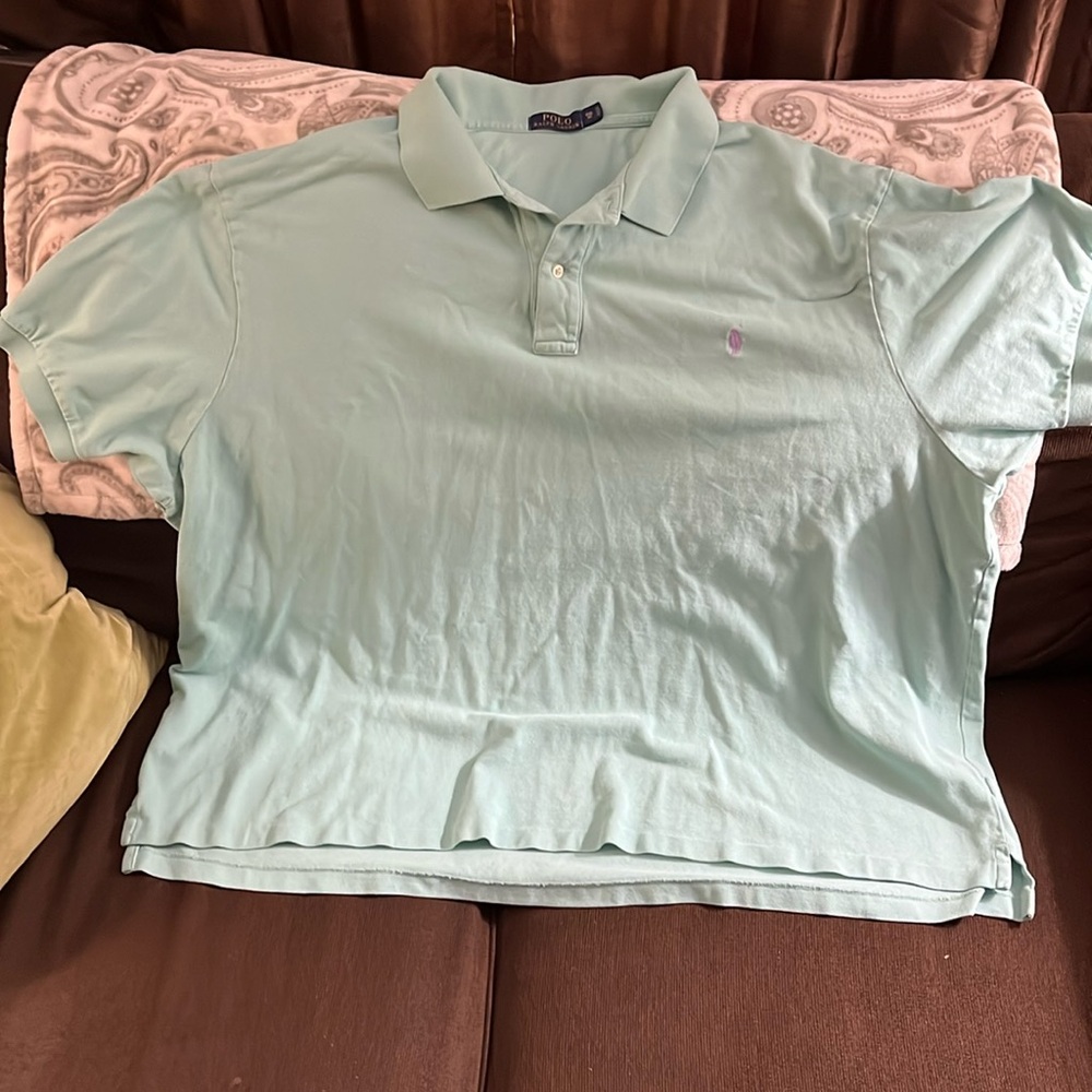 Ralph Lauren Polo light mint green with lavender PoloMan Size 4XB